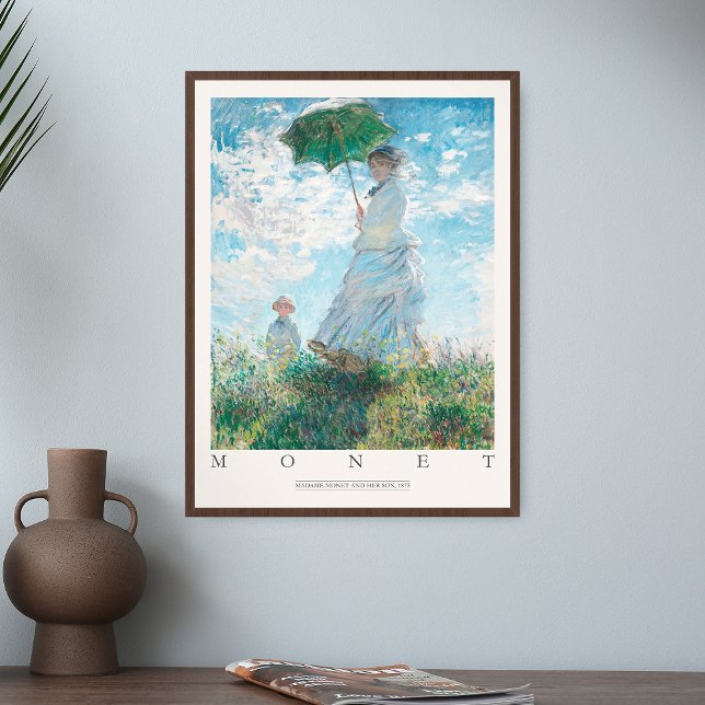 Claude Monet Woman Parasol Madame Her Son 1875 Art Poster (Creator Uploaded)