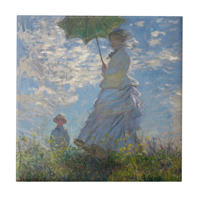 Claude Monet Woman with a Parasol 1875 Tile (Front)