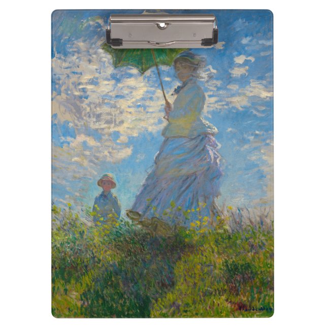 Claude Monet Woman with a Parasol Clipboard (Front)