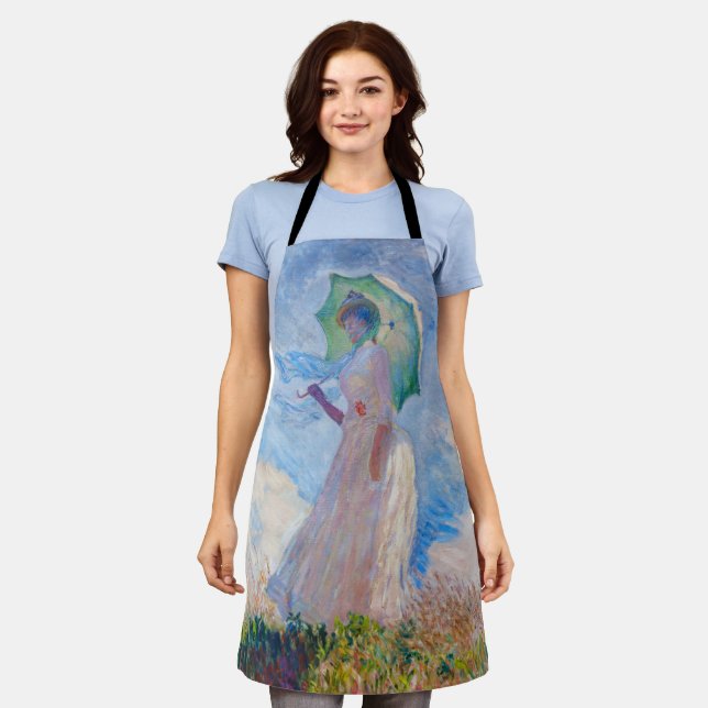 Claude Monet - Woman with a Parasol facing left Apron (Worn)