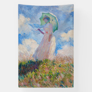 Claude Monet - Woman with a Parasol facing left Banner