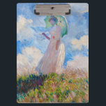 Claude Monet - Woman with a Parasol facing left Clipboard<br><div class="desc">Study of a Figure Outdoors,  also known as Woman with a Parasol/Umbrella facing left. By Claude Monet in 1886.</div>