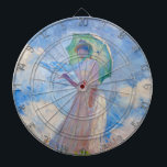 Claude Monet - Woman with a Parasol facing left Dartboard<br><div class="desc">Study of a Figure Outdoors,  also known as Woman with a Parasol/Umbrella facing left. By Claude Monet in 1886.</div>