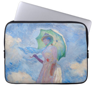 Claude Monet - Woman with a Parasol facing left Laptop Sleeve