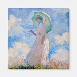 Claude Monet - Woman with a Parasol facing left Magnet
