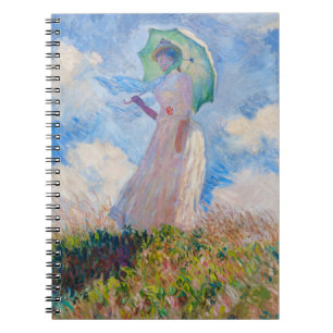 Claude Monet - Woman with a Parasol facing left Notebook