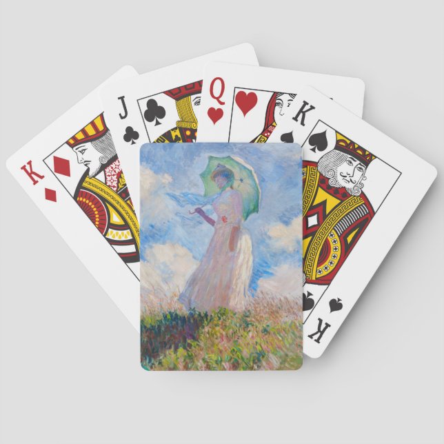 Claude Monet - Woman with a Parasol facing left Playing Cards (Back)