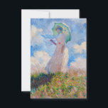 Claude Monet - Woman with a Parasol facing left Thank You Card<br><div class="desc">Study of a Figure Outdoors,  also known as Woman with a Parasol/Umbrella facing left. By Claude Monet in 1886.</div>