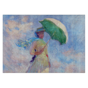 Claude Monet - Woman with a Parasol facing right Cutting Board