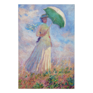 Claude Monet - Woman with a Parasol facing right Faux Canvas Print