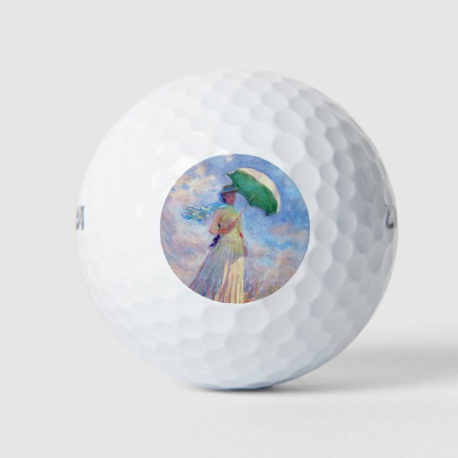 Claude Monet - Woman with a Parasol facing right Golf Balls (Front)
