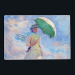 Claude Monet - Woman with a Parasol facing right Laminated Place Mat<br><div class="desc">Study of a Figure Outdoors,  also known as Woman with a Parasol/Umbrella facing right. By Claude Monet in 1886.</div>