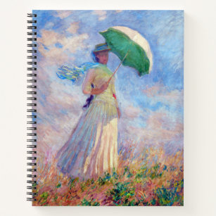 Claude Monet - Woman with a Parasol facing right Notebook