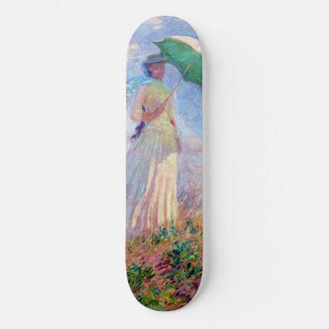 Claude Monet - Woman with a Parasol facing right Skateboard (Front)