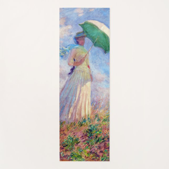Claude Monet - Woman with a Parasol facing right Yoga Mat (Front)