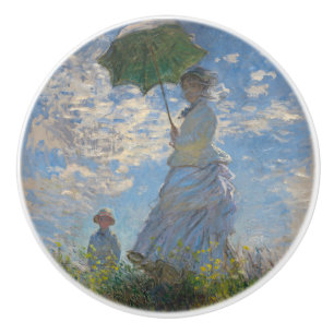 Claude Monet Woman with a Parasol Fine Art Ceramic Knob