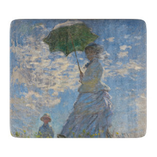 Claude Monet Woman with a Parasol Fine Art Cutting Board