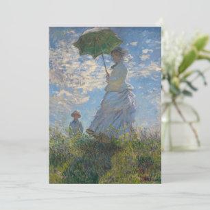 Claude Monet Woman with a Parasol Fine Art Invitation