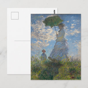 Claude Monet Woman with a Parasol Fine Art Postcard