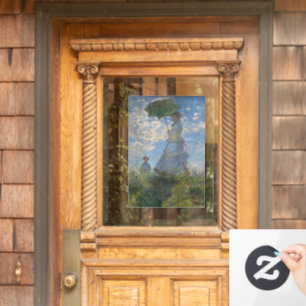 Claude Monet Woman with a Parasol Fine Art Window Cling