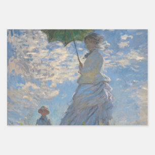 Claude Monet Woman with a Parasol Fine Art Wrapping Paper Sheet