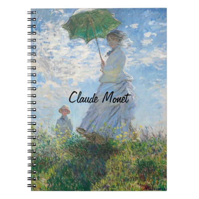 Claude Monet Woman with a Parasol, Madame Monet Notebook (Front)