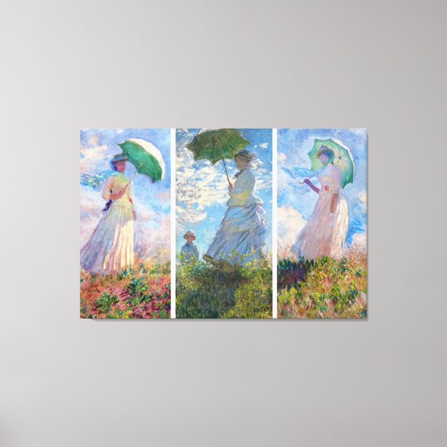 Claude Monet -  Woman with a Parasol serie Canvas Print (Front)