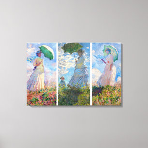 Claude Monet - Woman with a Parasol serie Canvas Print