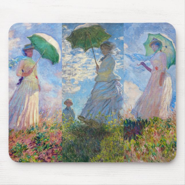 Claude Monet -  Woman with a Parasol serie Mouse Mat (Front)