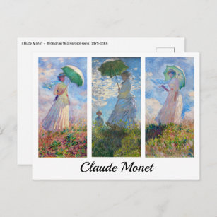 Claude Monet -  Woman with a Parasol serie Postcard
