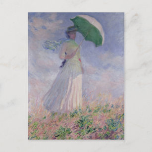 Claude Monet   Woman with a Parasol Turned Right Postcard