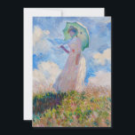 Claude Monet - Woman with a Parasol/Umbrella Invitation<br><div class="desc">Study of a Figure Outdoors,  also known as Woman with a Parasol. By Claude Monet in 1886.</div>