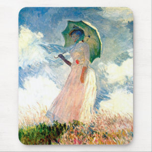 Claude Monet Woman with Parasol Mouse Mat