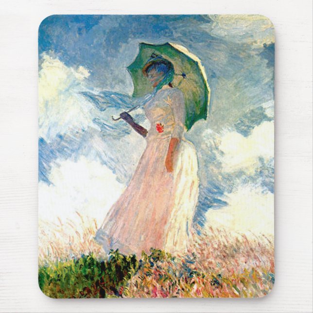 Claude Monet Woman with Parasol Mouse Mat (Front)