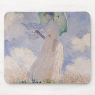 Claude Monet Woman with Parasol Turned Left Mouse Mat