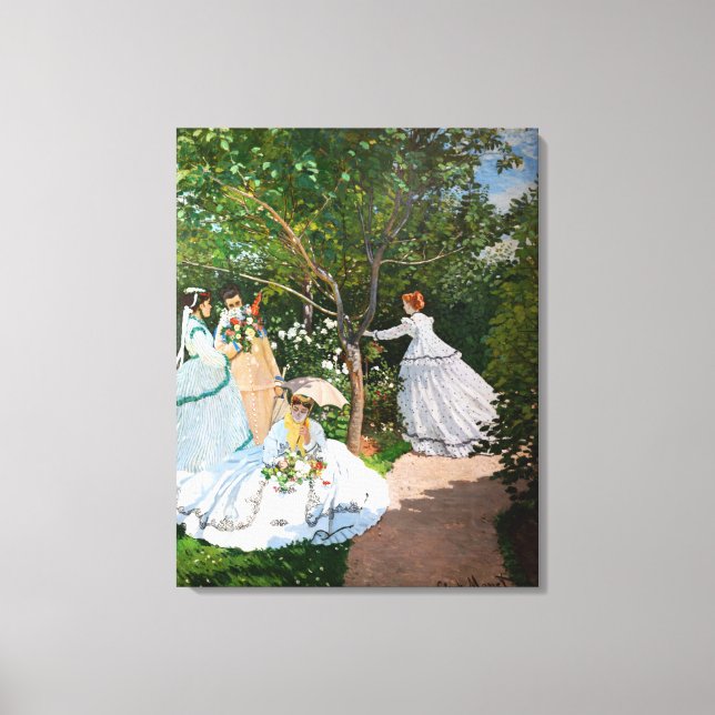 Claude Monet - Women in the Garden Canvas Print (Front)