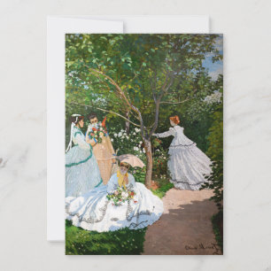 Claude Monet - Women in the Garden Invitation