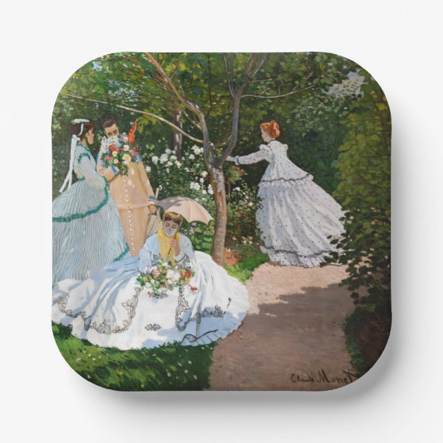 Claude Monet - Women in the Garden Paper Plate (Front)