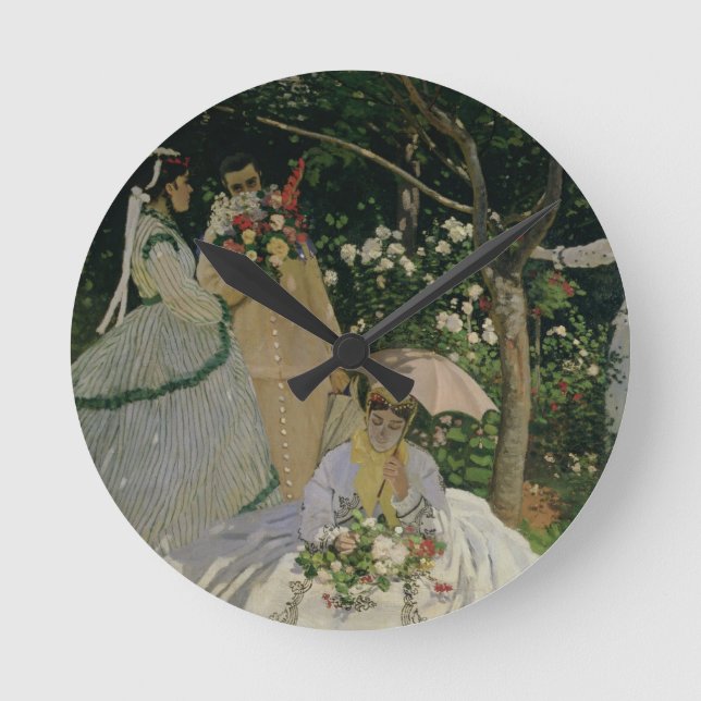 Claude Monet | Women in the Garden Round Clock (Front)