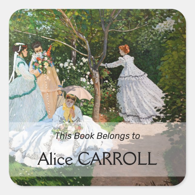 Claude Monet - Women in the Garden Square Sticker (Front)