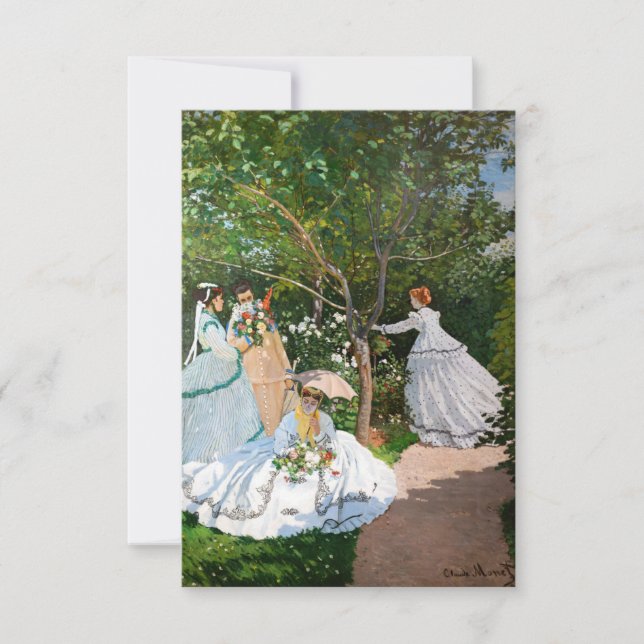 Claude Monet - Women in the Garden Thank You Card (Front)