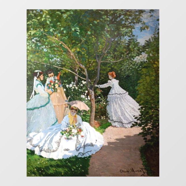 Claude Monet - Women in the Garden Window Cling (Sheet)