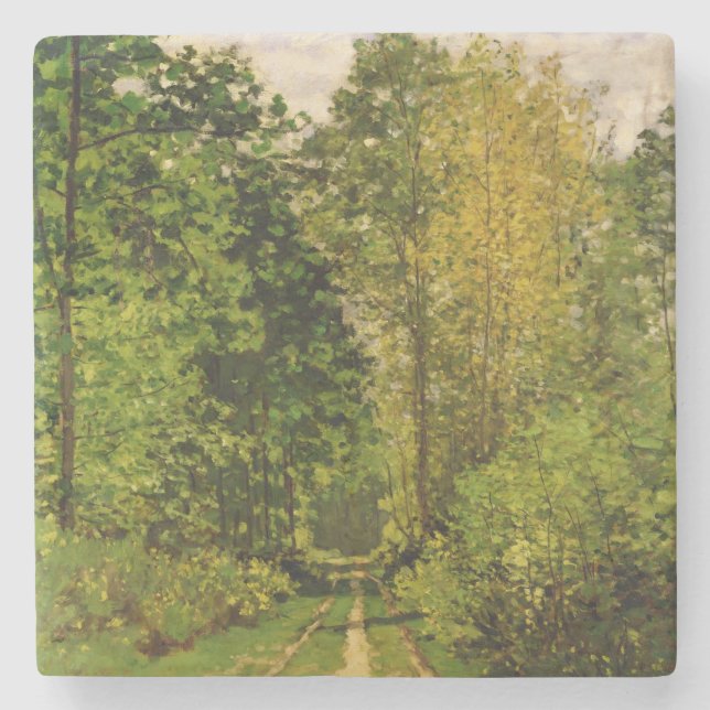 Claude Monet | Wooded Path Stone Coaster (Front)
