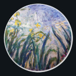 Claude Monet - Yellow and Purple Irises Ceramic Knob<br><div class="desc">Yellow and Purple Irises / Iris jaunes et mauves - Claude Monet,  Oil on Canvas,  1924-1925</div>