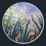 Claude Monet - Yellow and Purple Irises Ceramic Knob<br><div class="desc">Yellow and Purple Irises / Iris jaunes et mauves - Claude Monet,  Oil on Canvas,  1924-1925</div>