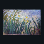 Claude Monet - Yellow and Purple Irises Doormat<br><div class="desc">Yellow and Purple Irises / Iris jaunes et mauves - Claude Monet,  Oil on Canvas,  1924-1925</div>