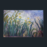 Claude Monet - Yellow and Purple Irises Doormat<br><div class="desc">Yellow and Purple Irises / Iris jaunes et mauves - Claude Monet,  Oil on Canvas,  1924-1925</div>