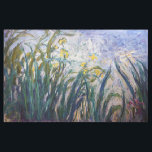 Claude Monet - Yellow and Purple Irises Fabric<br><div class="desc">Yellow and Purple Irises / Iris jaunes et mauves - Claude Monet,  Oil on Canvas,  1924-1925</div>