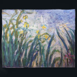 Claude Monet - Yellow and Purple Irises Fleece Blanket<br><div class="desc">Yellow and Purple Irises / Iris jaunes et mauves - Claude Monet,  Oil on Canvas,  1924-1925</div>