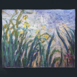 Claude Monet - Yellow and Purple Irises Fleece Blanket<br><div class="desc">Yellow and Purple Irises / Iris jaunes et mauves - Claude Monet,  Oil on Canvas,  1924-1925</div>